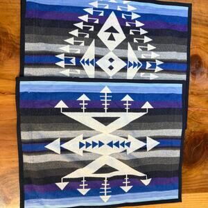 Pendleton Wool Pillow Covers LOT OF 2 Rectangle Aztec Z4-10